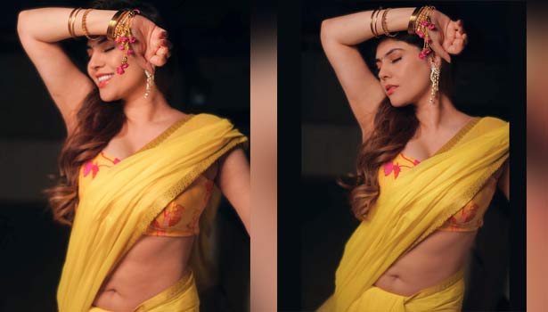 இடுப்பழகை காட்டி ரசிகர்களை கிறங்க வைத்த ஷெரின்