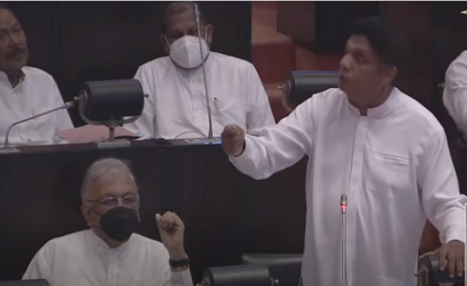 சபையில் மூன்று முக்கியமான கேள்விகளை தொடுத்தார் சஜித்