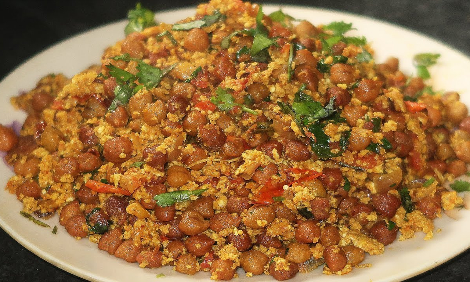 கொண்டைக்கடலை முட்டை பொரியல்