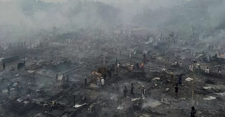 ரோஹிங்கியா அகதிகள் முகாமில் பாரிய தீவிபத்து..!!