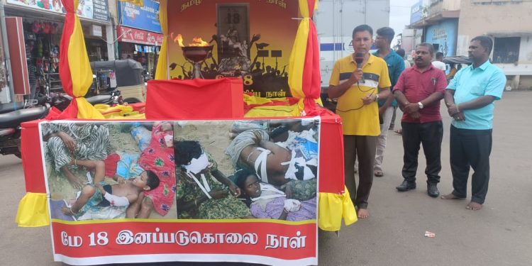 முள்ளிவாய்க்காலை நோக்கி செல்லும் ஊர்தி பவனி!