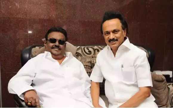 விஜயகாந்திற்குப் பிறந்த நாள் வாழ்த்துத் தெரிவித்த முதலமைச்சர் மு.க.ஸ்டாலின்