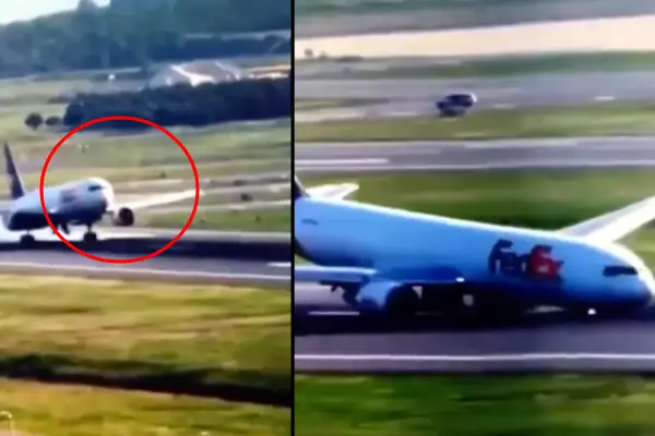 வெளிநாடொன்றில் அவசரமாக தரையிறக்கப்பட்ட விமானம்: சமூக வலைத்தளங்களில் பரவும் காணொளி