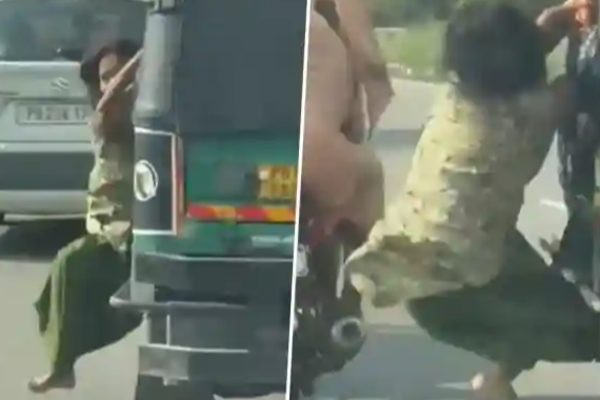 ஆட்டோவில் இருந்து வெளியே தொங்கி கதறிய இளம் பெண் ; நடந்தது என்ன? காரணத்தால் க்ஷாக்!