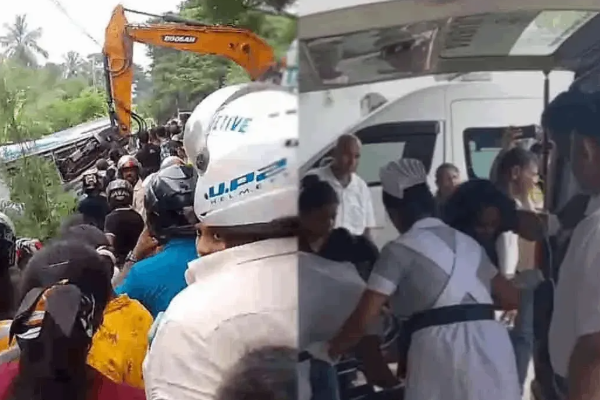 இலங்கையை உலுக்கிய பேருந்து விபத்து; உயிரிழந்தோர் எண்ணிக்கை அதிகரிப்பு; 50 பேர் காயம்!