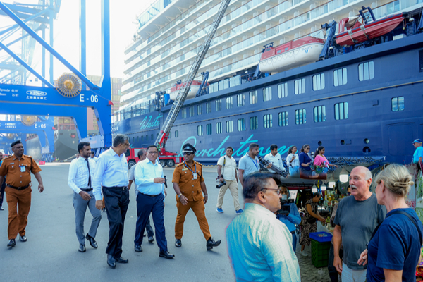 பெரும் பேரழிவின் பின் இலங்கை வந்த மிகப்பெரிய சுற்றுலா கப்பல்!