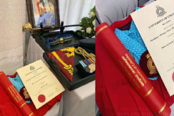 ஹெலிகொப்டர் விபத்தில் உயிரிழந்த விமானிக்கு பட்டமளிப்பு