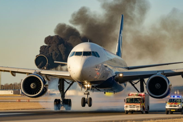 திடீரென பற்றிய தீ.. 275 பயணிகளுடன் திரும்பிய அமெரிக்க விமானம்