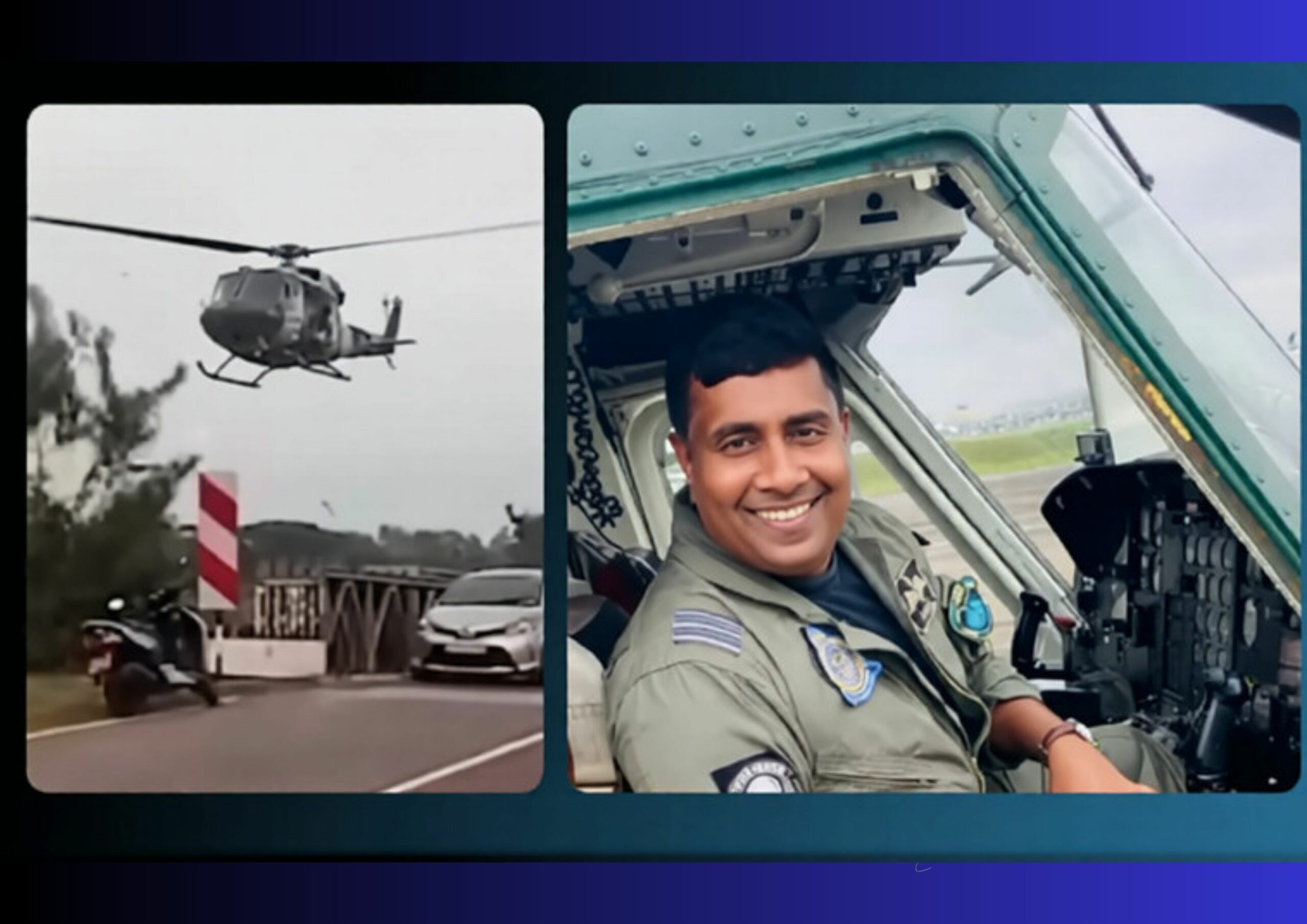 லுணுவில பிரதேசத்தில் விபத்துக்குள்ளான ஹெலிகொப்டர் ; விமானி உயிரிழப்பு